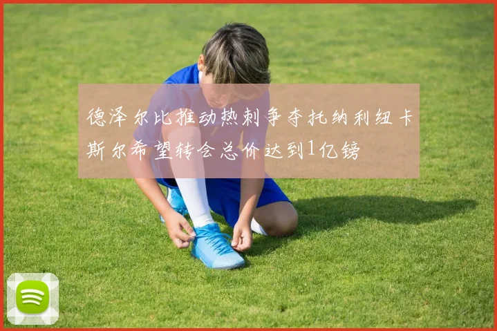 德泽尔比推动热刺争夺托纳利纽卡斯尔希望转会总价达到1亿镑